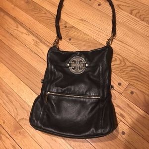 Tory Burch Black Pebbled Leather Handbag